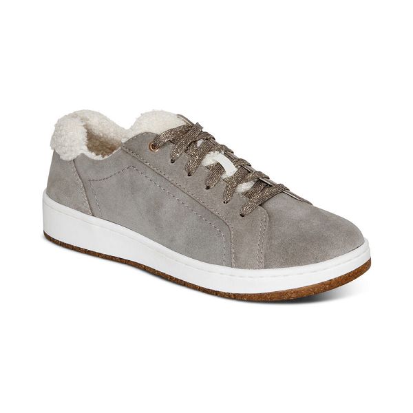 Aetrex Women's Blake Sneakers Grey Shoes UK 9561-951